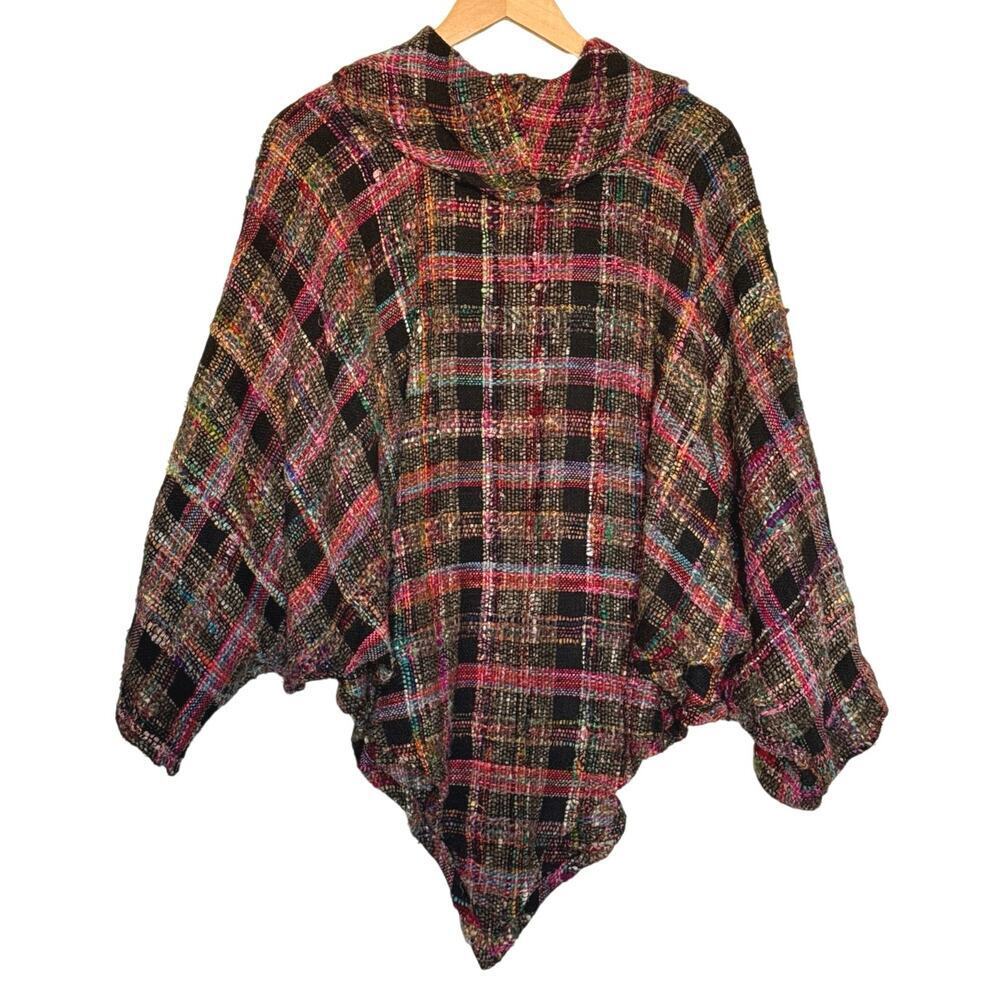 Allie Coosh Handwoven Oversized Poncho Sweater - Picture 2 of 8